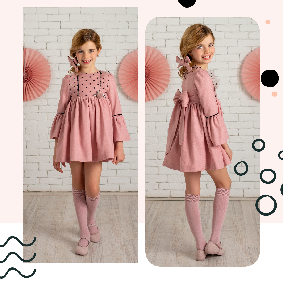 agenda Desventaja puño Vestido niña vuelo franela rosa ASTRID de ALHUKA, invierno 2022 | Ropa Moda  Infantil