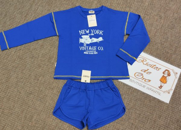 SUDADERA CON SHORT NEW YORK de LA MARTINICA, verano 2025