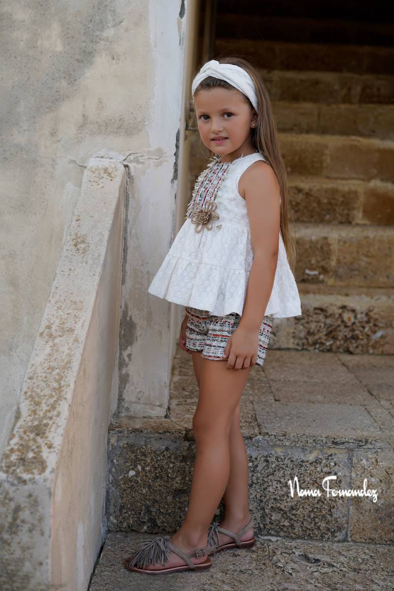 SHORT CON BLUSON YUCA de NOMA FERNANDEZ, verano 2026