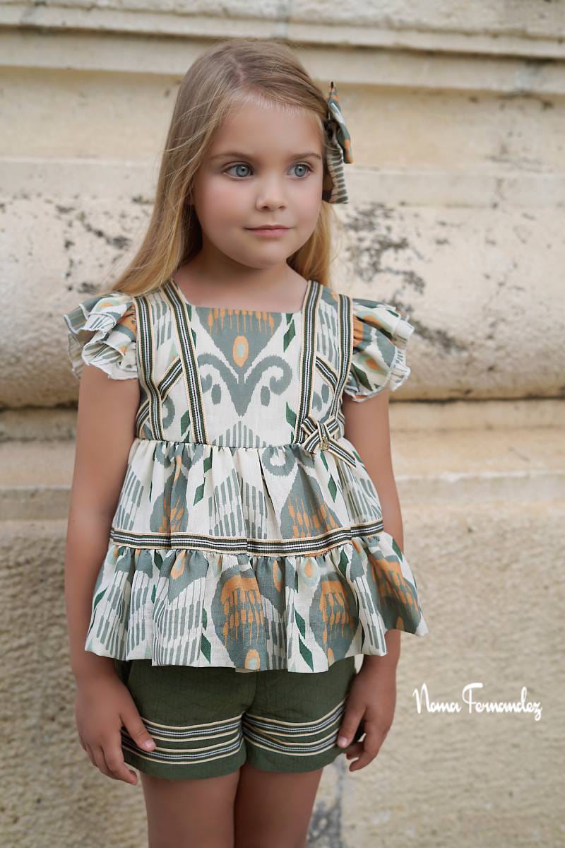 SHORT CON BLUSON MIMOSA de NOMA FERNANDEZ, verano 2026